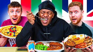 SIDEMEN EAT FOOD FROM DIFFERENT COUNTRIES 24 HOURS CHALLENGE [upl. by Herod933]