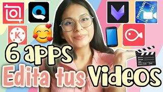 6 APPS PARA EDITAR VIDEOS PARA YOUTUBE  COMO EDITAR VIDEOS CON TU CELULAR 2021  Clau 💚 [upl. by Ocsisnarf388]