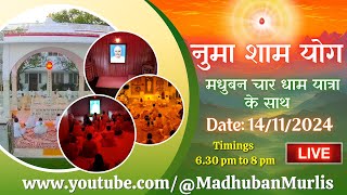 मधुबन Evening LIVE  14112024 Meditation 630 PM to 8 PM [upl. by Warton]