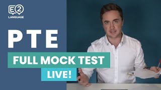 E2 PTE Full Mock Test  LIVE with Jay [upl. by Ernestine]