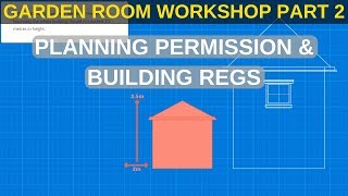 Garden Room Workshop Part 2 Planning permission amp Building regs [upl. by Hunley]