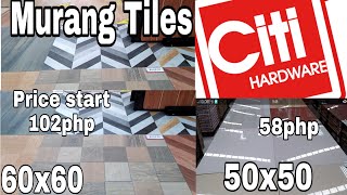 Citi HARDWARE  FLOOR TILES 60x60 amp 50x50 TILE PRICES IN THE PHILIPPINES  August 2020 [upl. by Annoyek]