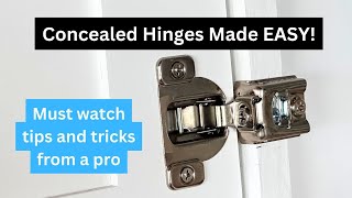 Concealed Hinges Made Easy [upl. by Ennyrb]