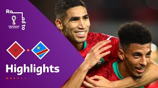 Morocco v Congo DR  FIFA World Cup Qatar 2022 Qualifier  Match Highlights [upl. by Ronni]