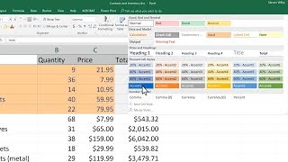 Apply styles in Excel [upl. by Pammy]