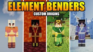 Minecraft Origins Mod Custom Element Benders Origins Datapack Avatar [upl. by Aennil293]