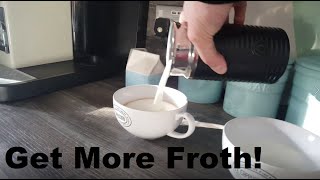 How to Get More Froth from Your Nespresso Coffee Aeroccino  Nespresso tips and help [upl. by Piwowar]