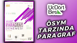 345 Yayınları  TYT Paragraf Deneme İncelemesi 25 Adet [upl. by Aig57]