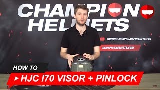 How to Change the Visor and Insert a Pinlock for the HJC i70  ChampionHelmetscom [upl. by Marrissa]