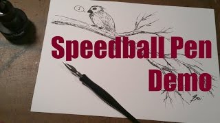 Speedball Pen Demo [upl. by Adnaw]