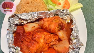 Pollo en Achiote al Vapor  Achiote Marinated Chicken [upl. by Hanimay]