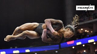 Lincroyable prestation de Simone Biles première femme à réaliser un tripledouble [upl. by Anaytat]