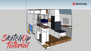 Camper planen mit SketchUp・Campervan Wohnmobil Selbstausbau・DIY Campervan・VW Crafter [upl. by Siravrat]