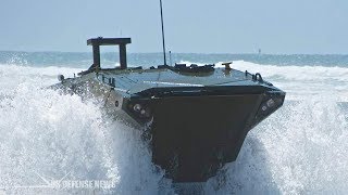 US Marines Release New Video of Amphibious Combat Vehicle [upl. by Utta811]