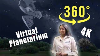 360 Interactive Virtual Reality Planetarium Night Sky Tour in 4K VR [upl. by Nomyad]