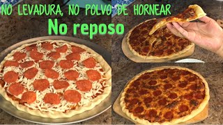 Pizza casera Rápida sin levadura ni reposo🔴 LA MEJOR PIZZA [upl. by Adamski]