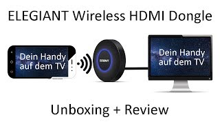 ELEGIANT Wireless HDMI Dongle Unboxing  Review [upl. by Izy]