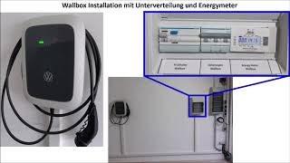 VW ID Charger Wallbox Installation mit Unterverteilung und Energy Meter [upl. by Ailliw]