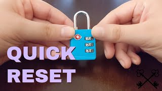 How To Reset TSA Lock Combo Tutorial  Lock Reset Series [upl. by Prowel]