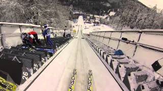 Aus Sicht eines Skispringers Mit Helmkamera die Schanze hinunter [upl. by Wesle]