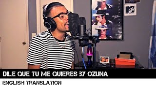 Dile Que Tu Me Quieres by Ozuna English Translation [upl. by Bolte644]