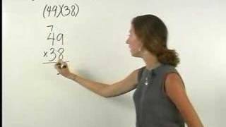 Multiplying 2 digit numbers example 1 [upl. by Lajet]