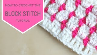 CROCHET How to crochet the block stitch  Bella Coco [upl. by Orin774]