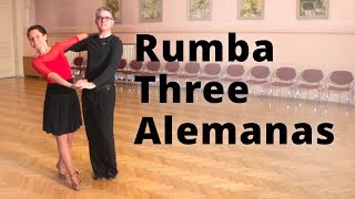 Rumba Three Alemanas  Dance Routine and Figures [upl. by Egdirdle12]