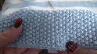 Seed Stitch Tutorial Striped Baby Blanket Pattern [upl. by Aridan430]