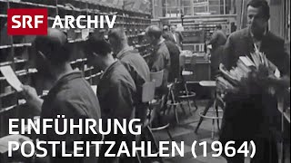 Die PTT führt die Postleitzahlen ein 1964  PostGeschichte Schweiz  SRF Archiv [upl. by Enomahs266]