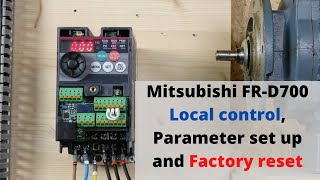 Mitsubishi FRD700 local control parameter set up and Factory reset English [upl. by Eunice]