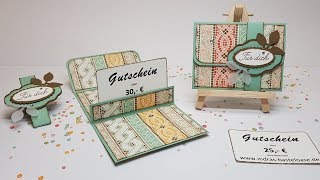 Gutscheinverpackung │Gutscheinkarte basteln mit Stampin Up® [upl. by Terena]