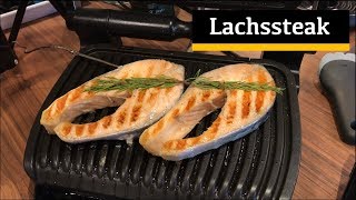 Lachssteak perfekt gegrillt auf dem OptiGrill [upl. by Aitsirhc]