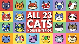 All 23 Cat Villager House Interiors in Animal Crossing New Horizons [upl. by Allimac]