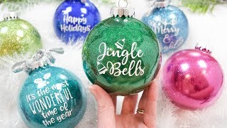 How to Make DIY Glitter Ornaments the Easy Way [upl. by Einatsed]