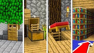 5 PASSAGES SECRETS QUE VOUS POUVEZ FAIRE DANS MINECRAFT [upl. by Arraic]