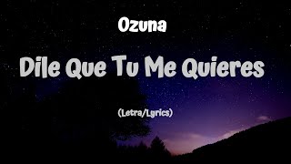 Ozuna  Dile Que Tu Me Quieres LetraLyrics [upl. by Nylecsoj]